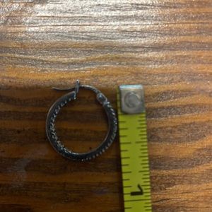 Single silver small hoop